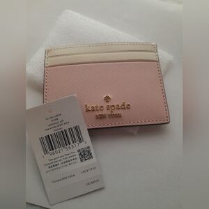 New Kate Spade Madison Card Holder In Rose Smoke Color NWT